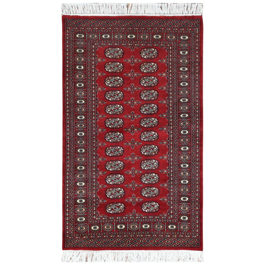 Tribal & Geometric Wool Hand Knotted Rug Red Red 3.1X5.4 -O061370