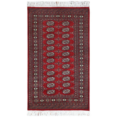 Tribal & Geometric Wool Hand Knotted Rug Red Red 3.1X5.4 -O061370