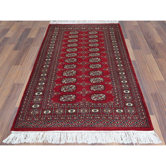 Tribal & Geometric Wool Hand Knotted Rug Red Red 3.1X5.4 -O061370