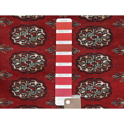 Tribal & Geometric Wool Hand Knotted Rug Red Red 3.1X5.4 -O061370