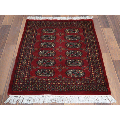 Tribal & Geometric Wool Hand Knotted Rug Red Red 2.1X2.10 -O061374