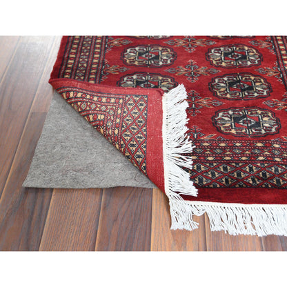 Tribal & Geometric Wool Hand Knotted Rug Red Red 2.1X2.10 -O061374