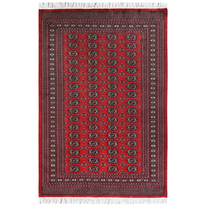 Tribal & Geometric Wool Hand Knotted Rug Red Red 5.1X7.6 -O061379