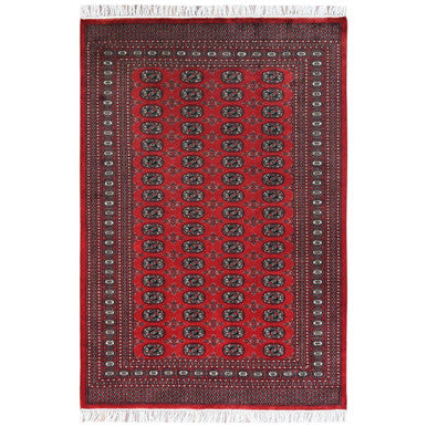 Tribal & Geometric Wool Hand Knotted Rug Red Red 5.1X7.6 -O061379