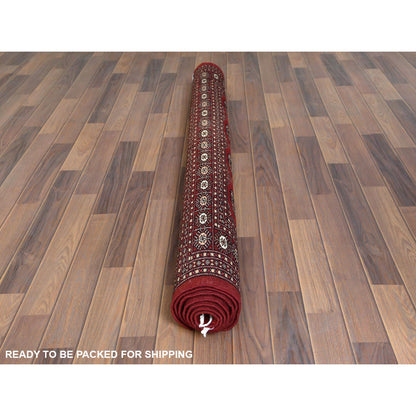 Tribal & Geometric Wool Hand Knotted Rug Red Red 5.1X7.6 -O061379
