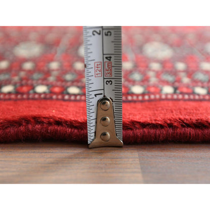 Tribal & Geometric Wool Hand Knotted Rug Red Red 5.1X7.6 -O061379