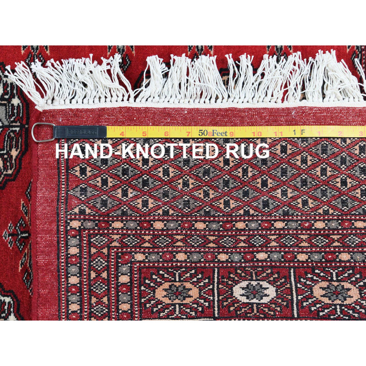 Red 5'1" x 7'9" Tribal & Geometric Hand knotted Wool Rug - Sku: O061380