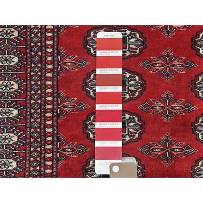 Tribal & Geometric Wool Hand Knotted Rug Red 3.1x4.10 -O061382