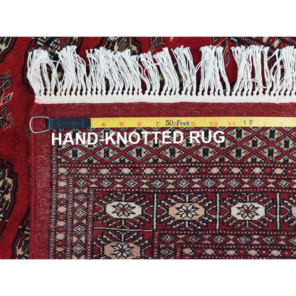 Tribal & Geometric Wool Hand Knotted Rug Red 3.1x4.10 -O061382