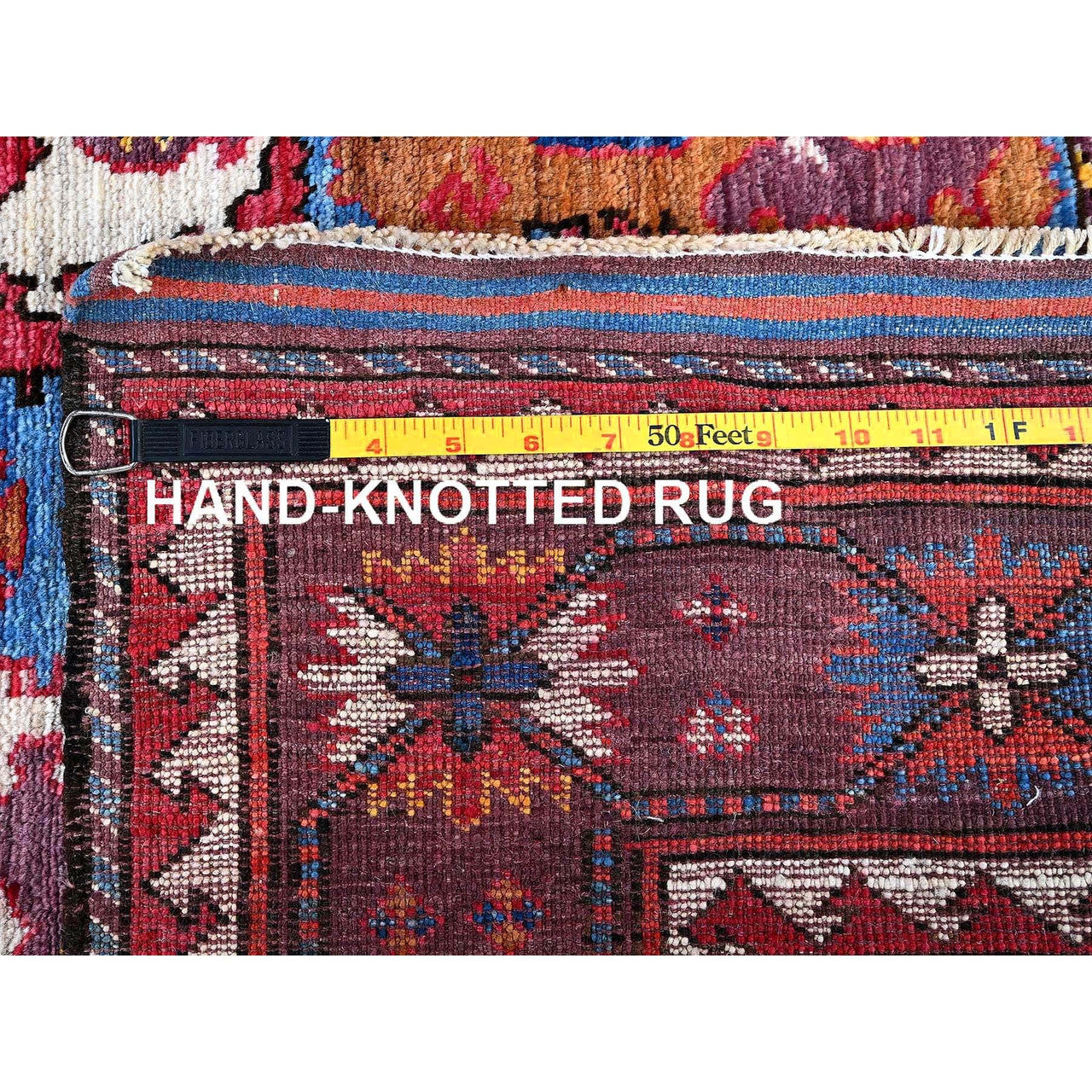 Kazak Wool Hand Knotted Rug Blue 4.3x5.8 -O0613