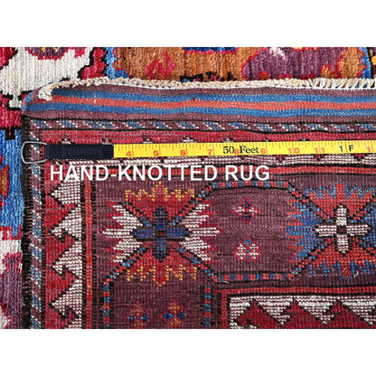 Kazak Wool Hand Knotted Rug Blue 4.3x5.8 -O0613