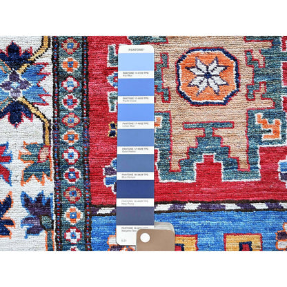 Kazak Wool Hand Knotted Rug Red 2.8x8.2 -O0614