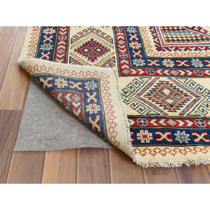 Kazak Wool Hand Knotted Rug Ivory Ivory 9.1X11.7 -O061532