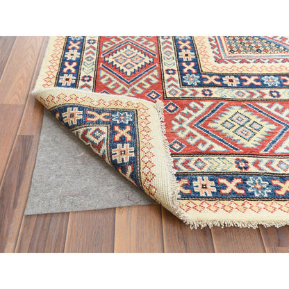 Kazak Wool Hand Knotted Rug Beige Red 8.10X11.9 -O061534