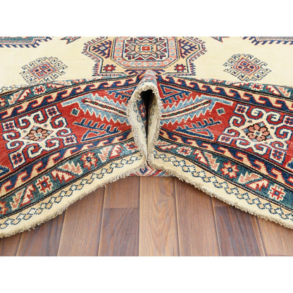 Kazak Wool Hand Knotted Rug Ivory Rich Red 10.0X13.8 -O061538