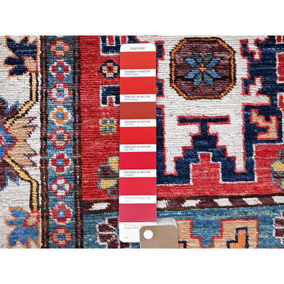 Kazak Wool Hand Knotted Rug Red 2.9x9.8 -O0615