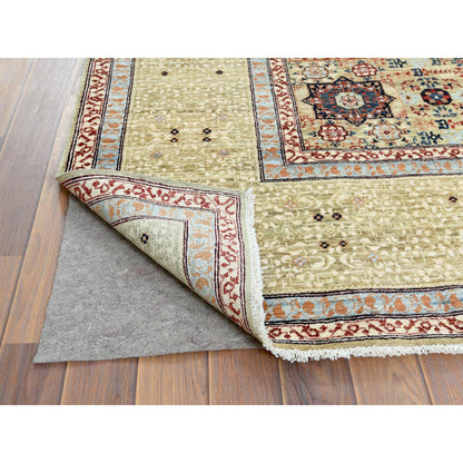 Tribal & Geometric Wool Hand Knotted Rug Green Light Green 8.2X10.0 -O061635