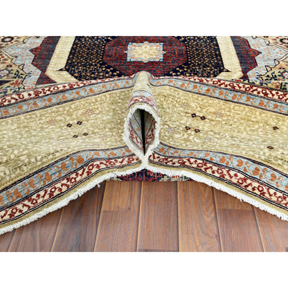 Tribal & Geometric Wool Hand Knotted Rug Green Light Green 8.2X10.0 -O061635