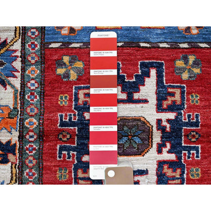 Kazak Wool Hand Knotted Rug Red 2.8x8.3 -O0616