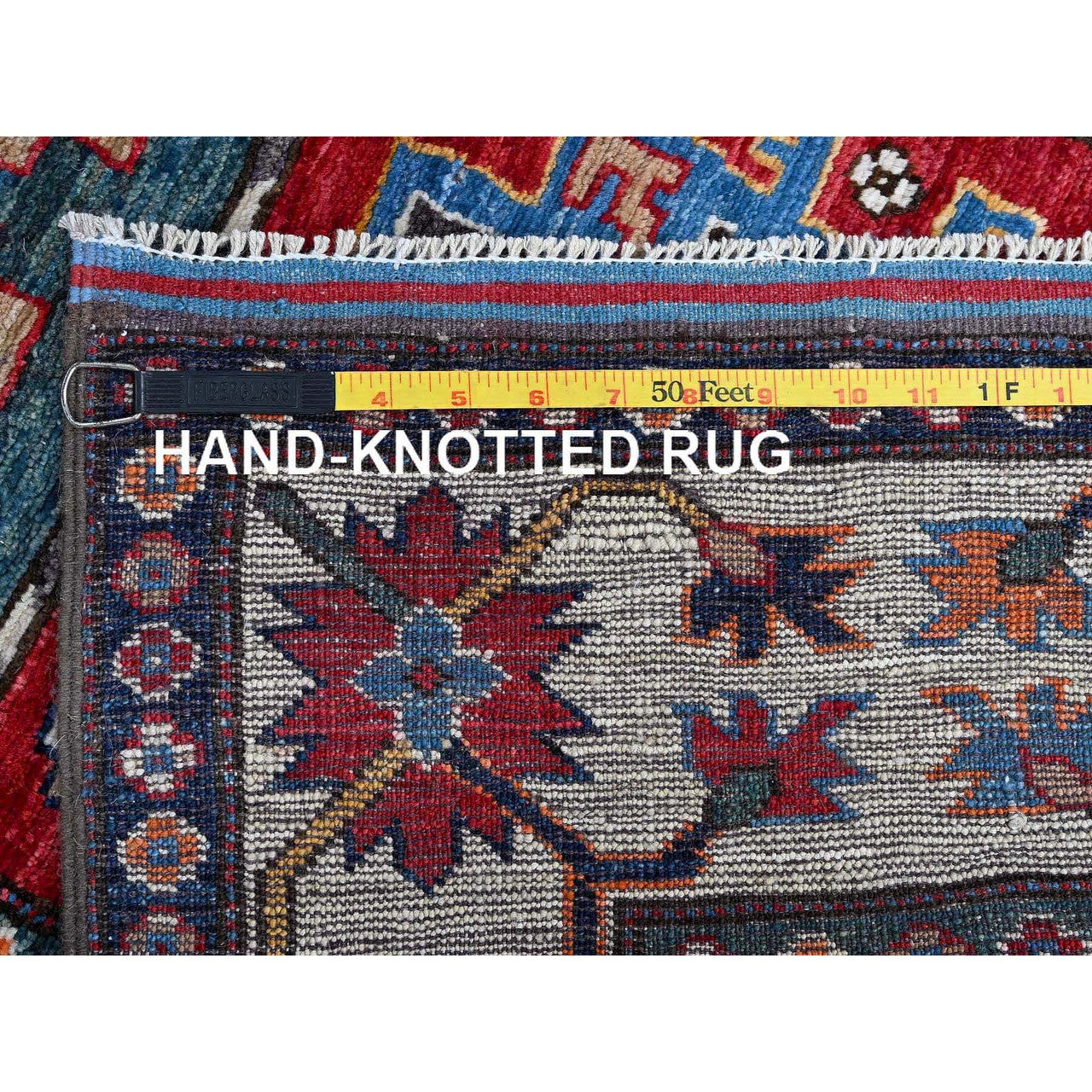 Kazak Wool Hand Knotted Rug Red 2.8x8.3 -O0616