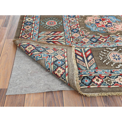 Kazak Wool Hand Knotted Rug Brown Gray 9.7X12.9 -O061830
