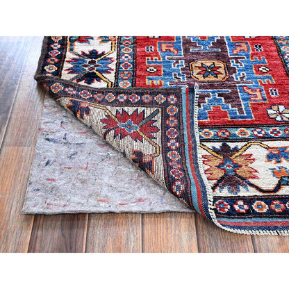 Kazak Wool Hand Knotted Rug Red 2.10x9.8 -O0618