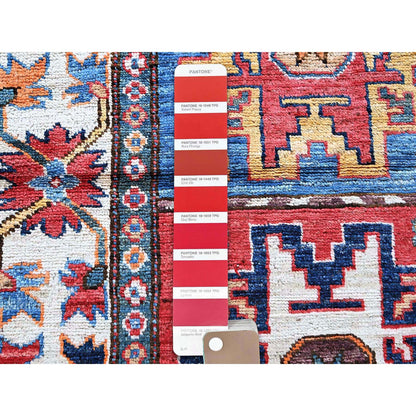 Kazak Wool Hand Knotted Rug Red 2.10x9.8 -O0618