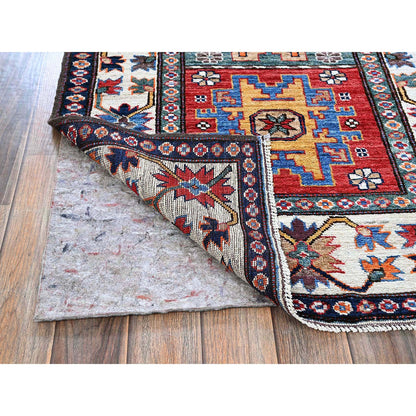 Kazak Wool Hand Knotted Rug Red 2.9x9.3 -O0619