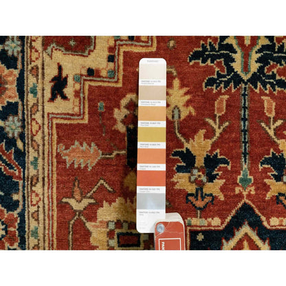 Heriz Wool Hand Knotted Rug Red Navy Blue 3.1X5.2 -O062018