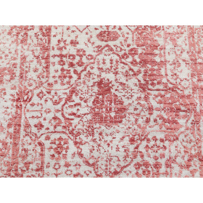 Transitional Wool & Pure Silk Hand Knotted Rug Pink No Border 3.0X5.0 -O062043