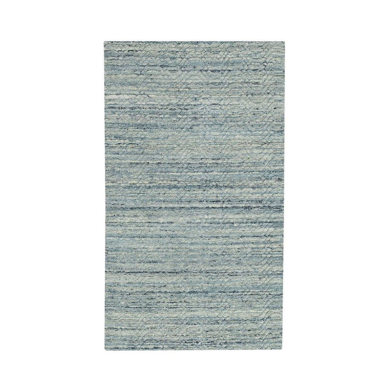 Modern and Contemporary Wool Hand Loomed Rug Green No Border 2.10X5.0 -O062050