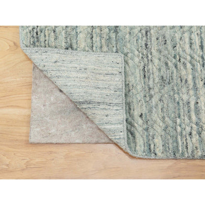 Modern and Contemporary Wool Hand Loomed Rug Green No Border 2.10X5.0 -O062050