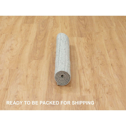 Modern and Contemporary Wool Hand Loomed Rug Green No Border 2.10X5.0 -O062050