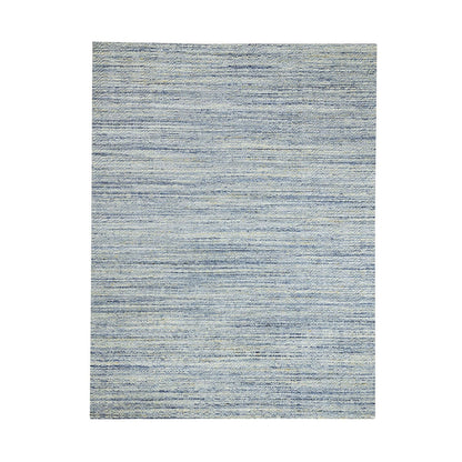 Modern and Contemporary Wool Hand Loomed Rug Blue No Border 9.0X11.9 -O062051