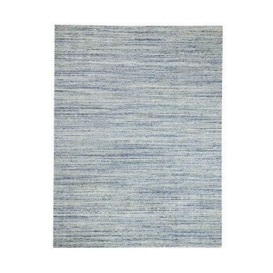 Modern and Contemporary Wool Hand Loomed Rug Blue No Border 9.0X11.9 -O062051