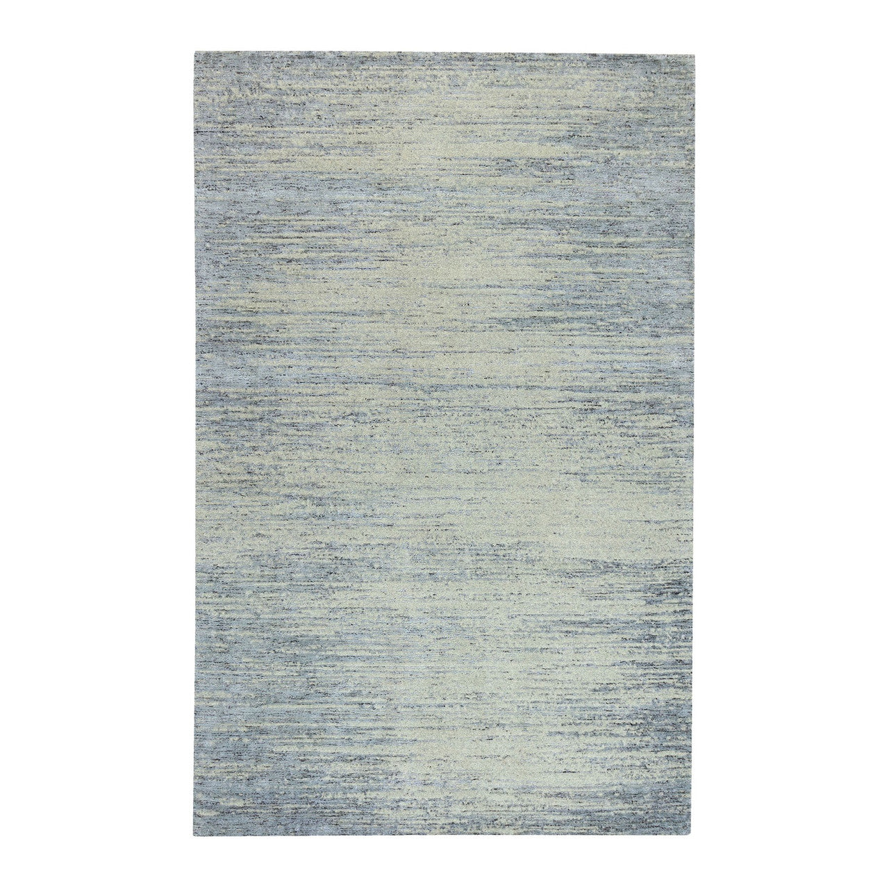 Gray 6'1" x 9'0" Handloom Wool Rug -O062056