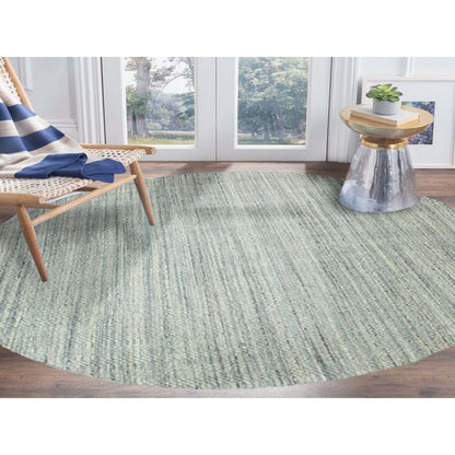 Modern and Contemporary Wool Hand Loomed Rug Green No Border 9.10X10.0 -O062062
