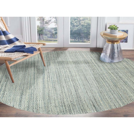 Modern and Contemporary Wool Hand Loomed Rug Green No Border 9.10X10.0 -O062062