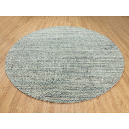 Modern and Contemporary Wool Hand Loomed Rug Green No Border 9.10X10.0 -O062062