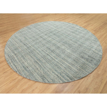 Modern and Contemporary Wool Hand Loomed Rug Green No Border 9.10X10.0 -O062062
