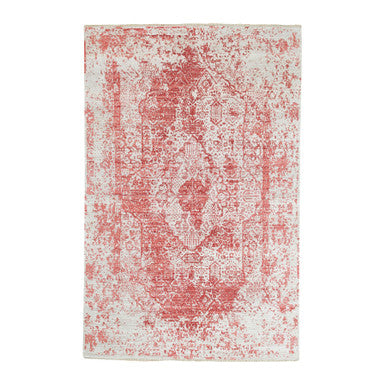Transitional Wool & Pure Silk Hand Knotted Rug Pink No Border 6.0X9.2 -O062069
