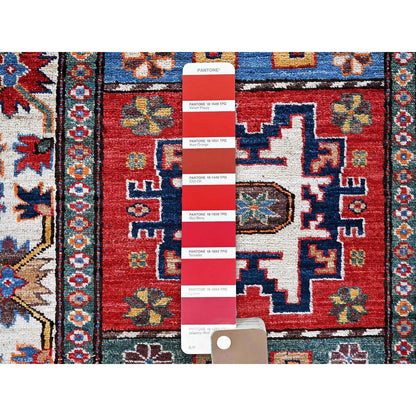 Kazak Wool Hand Knotted Rug Red 2.8x9.2 -O0620