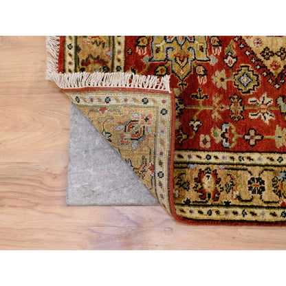 Heriz Wool Hand Knotted Rug Red Gold 3.0X5.0 -O062109