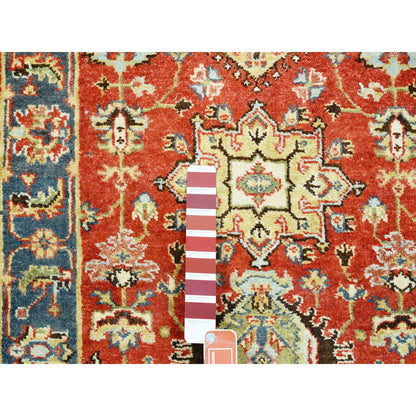 Heriz Wool Hand Knotted Rug Red Blue 2.6X15.10 -O062165