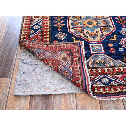Kazak Wool Hand Knotted Rug Blue 2.9x8.4 -O0621