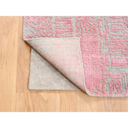 Modern and Contemporary Wool & Silk Hand Loomed Rug Grey No Border 7.10X10.1 -O062257