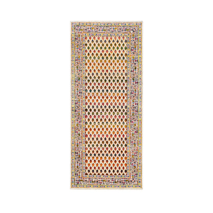 Modern and Contemporary Wool & Sari Silk Hand Knotted Rug Beige Beige 2.6X6.0 -O062334