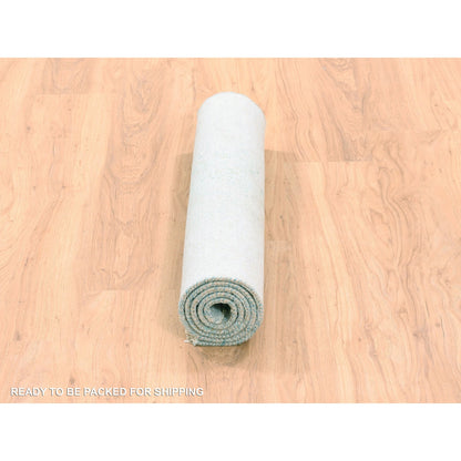 Wool and Silk Wool & Pure Silk Hand Knotted Rug Ivory No Border 3.1X5.0 -O062362