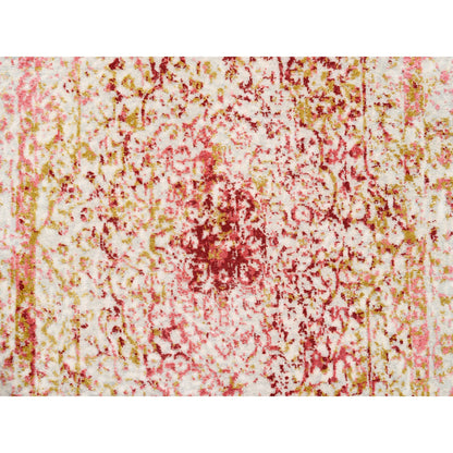 Modern and Contemporary Wool & Pure Silk Hand Knotted Rug Ivory No Border 3.1X4.10 -O062372
