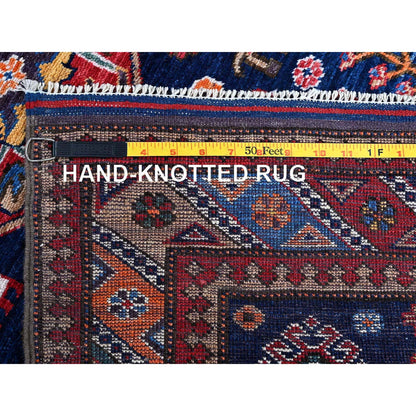Kazak Wool Hand Knotted Rug Blue 2.8x9.6 -O0623